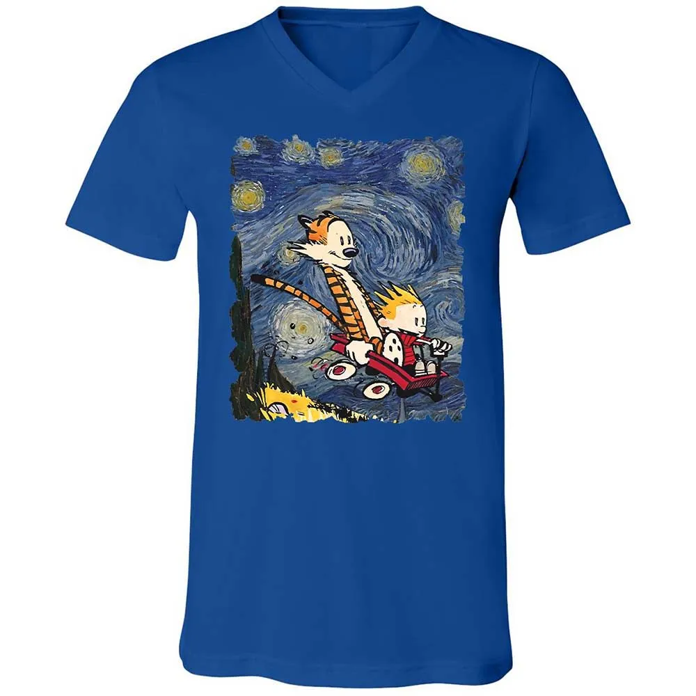Unisex V-Neck T-Shirt - PDYASERS - True Royal - 3