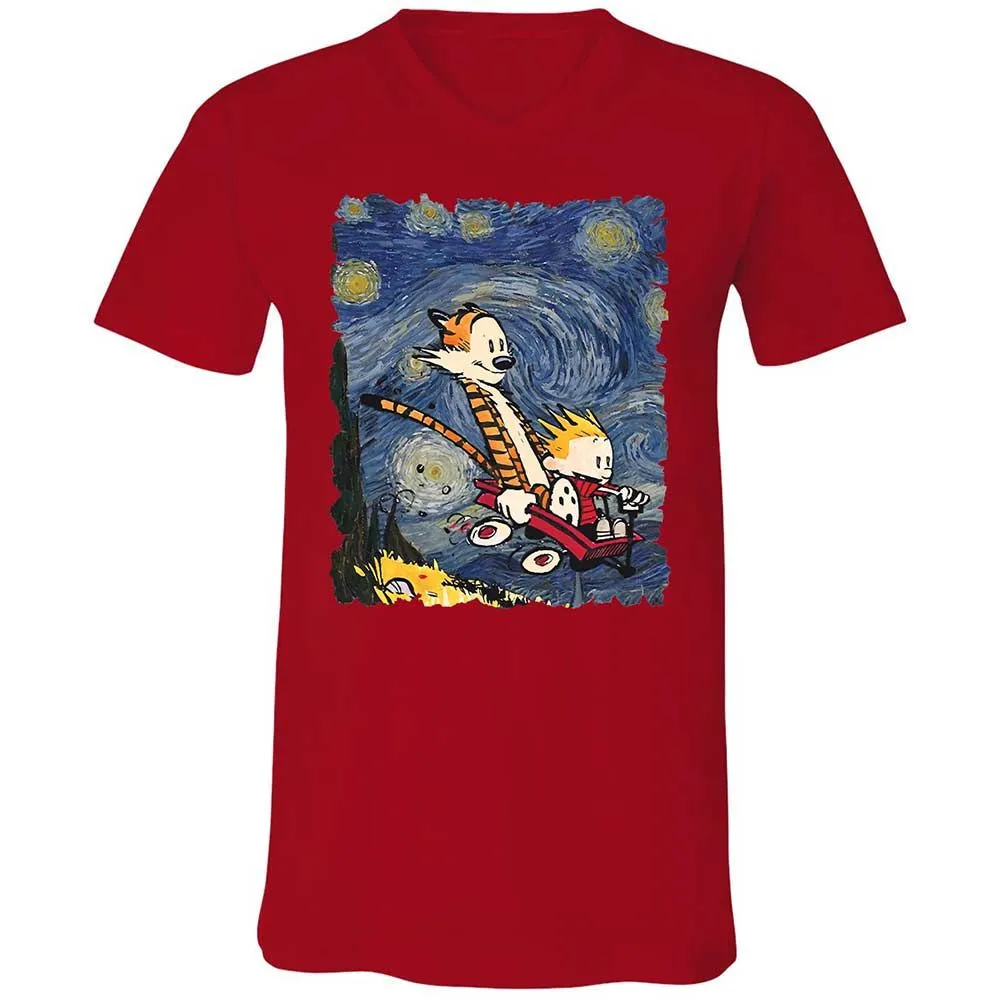 Unisex V-Neck T-Shirt - PDYASERS - Red - 5