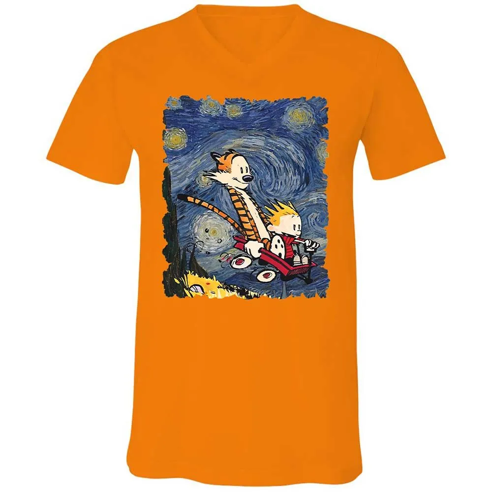 Unisex V-Neck T-Shirt - PDYASERS - Orange - 7