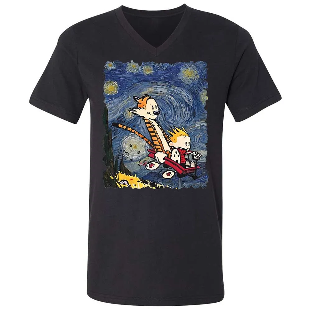 Unisex V-Neck T-Shirt - PDYASERS - Black - 11