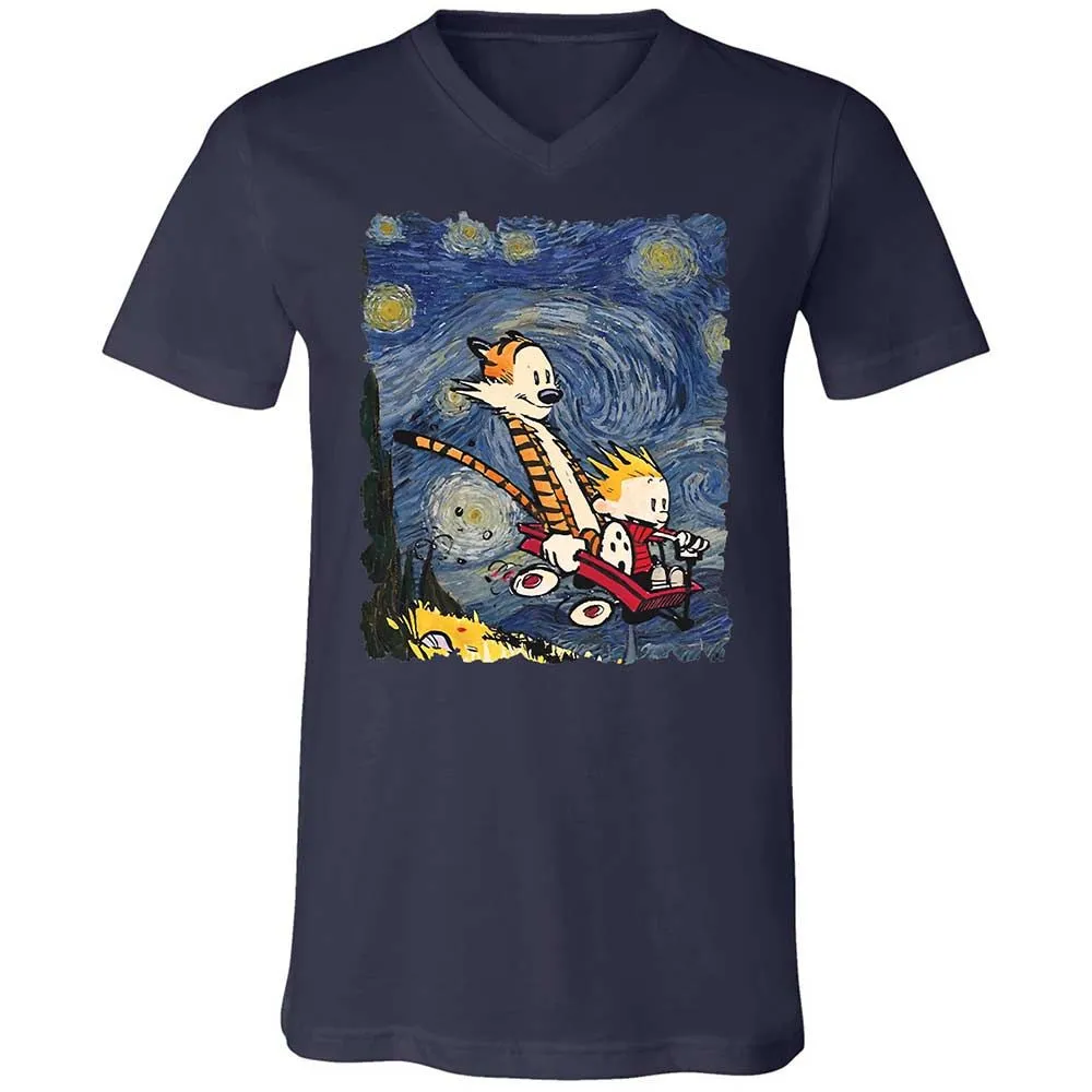 Unisex V-Neck T-Shirt - PDYASERS - Navy - 12
