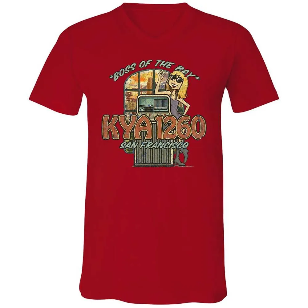Unisex V-Neck T-Shirt - KR8AK6H4 - Red - 5