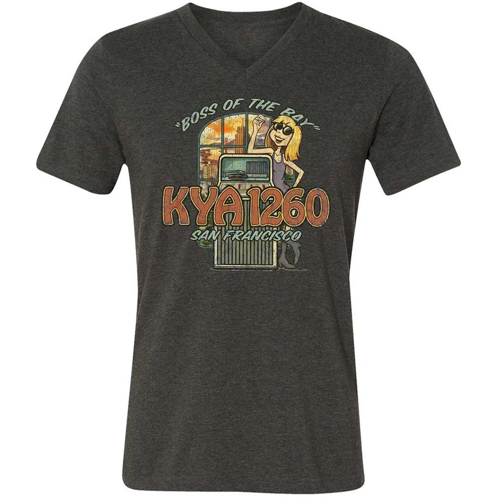 Unisex V-Neck T-Shirt - KR8AK6H4 - Dark Grey Heather - 8