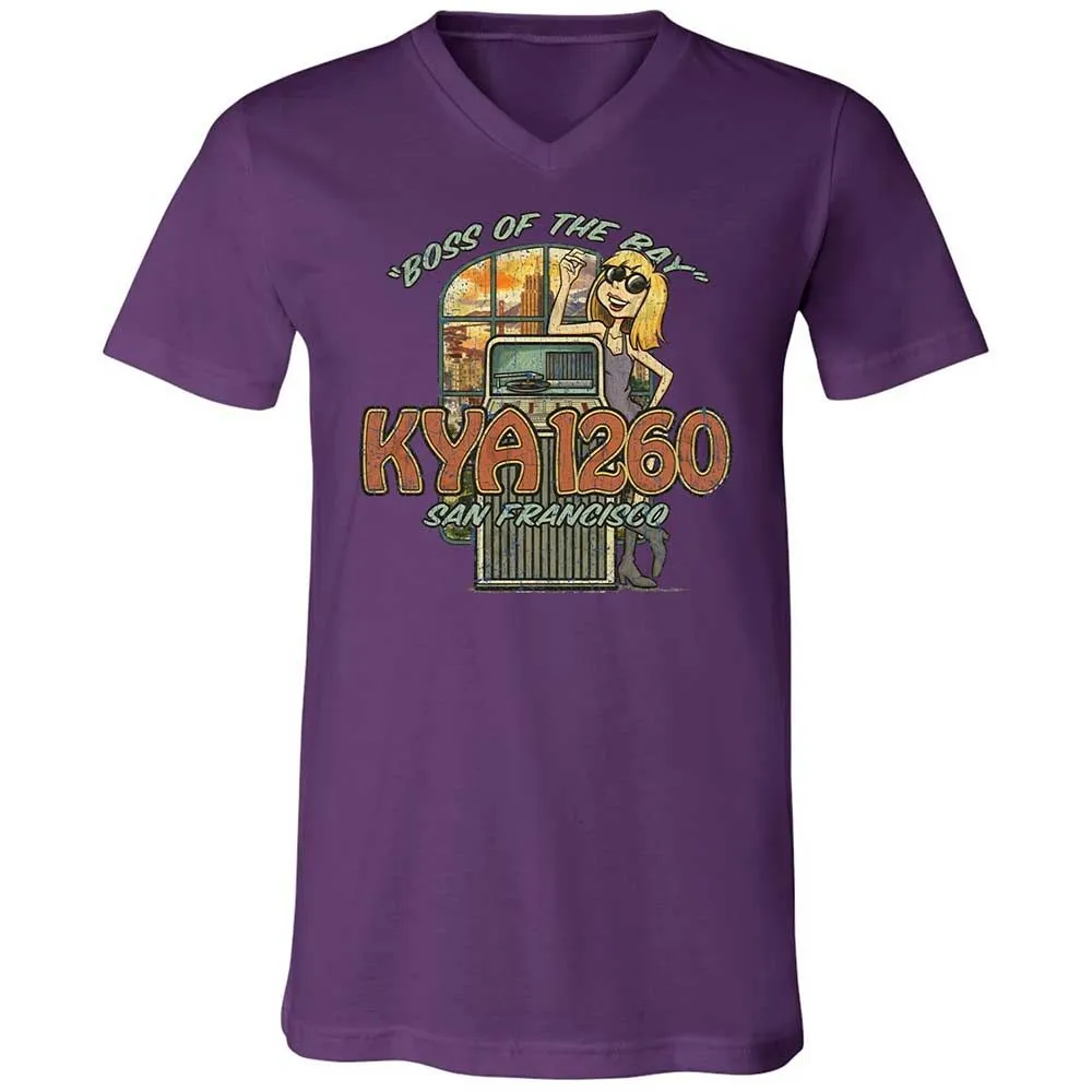 Unisex V-Neck T-Shirt - KR8AK6H4 - Team Purple - 10