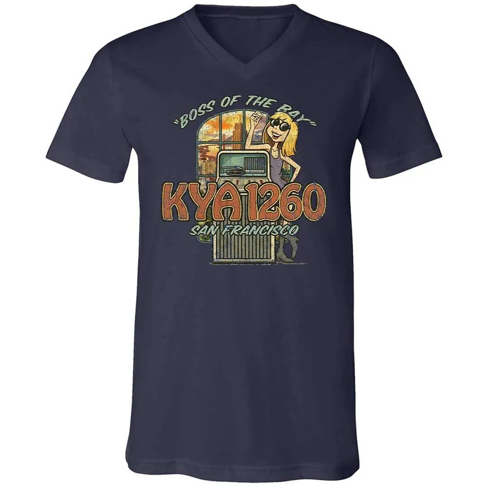 Unisex V-Neck T-Shirt - KR8AK6H4 - Navy - 12