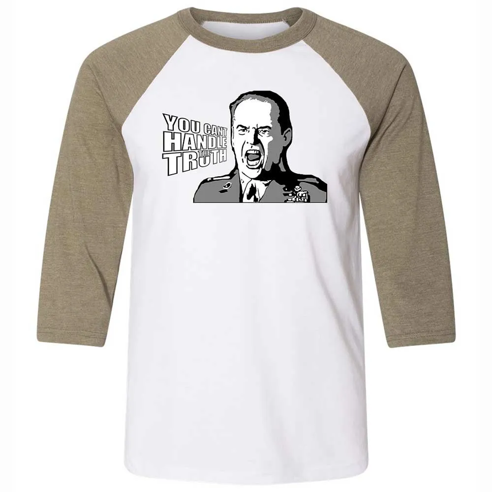 Unisex 3/4 Baseball Tee - MH8LG14V - White/Heather Olive - 4