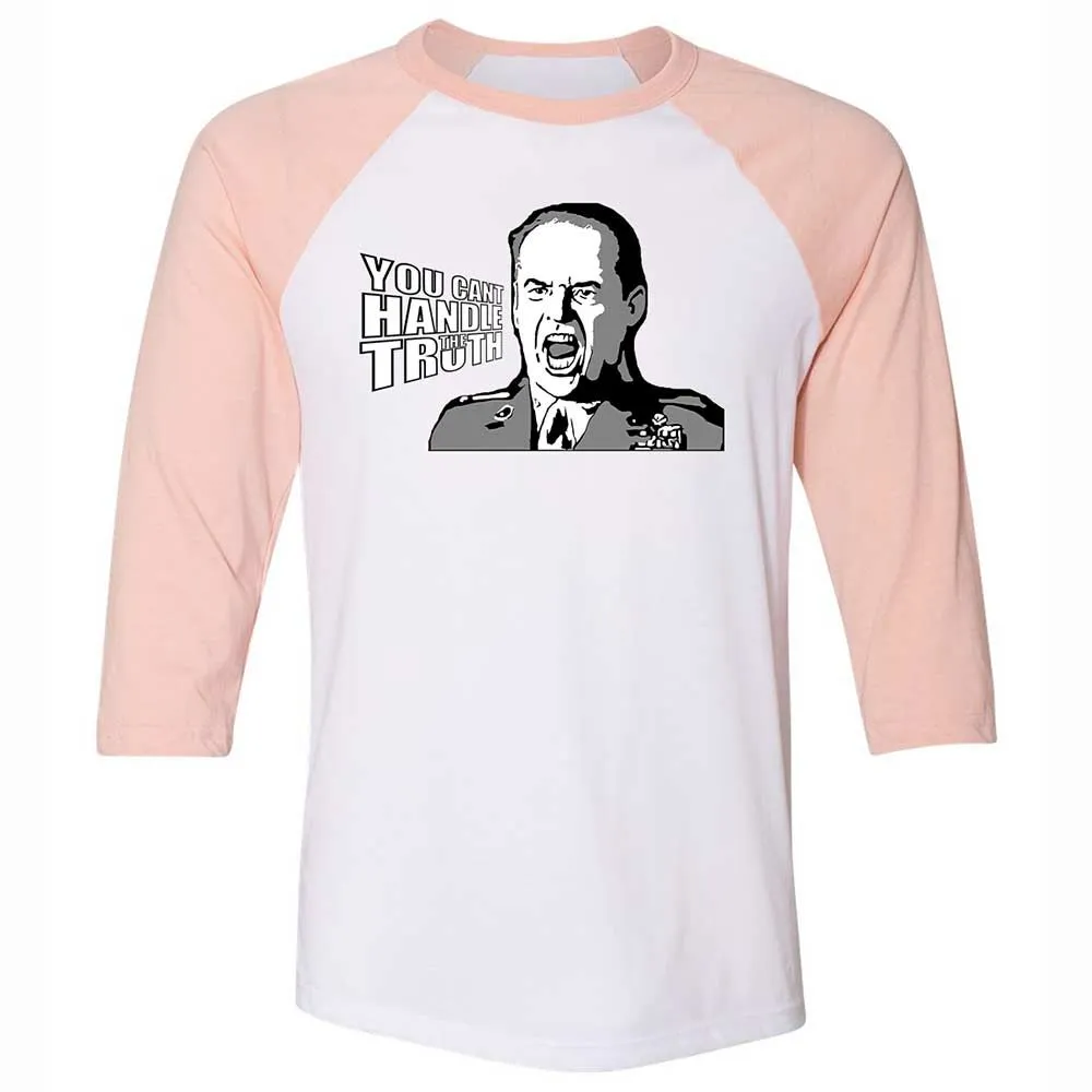 Unisex 3/4 Baseball Tee - MH8LG14V - White/Heather Peach - 5