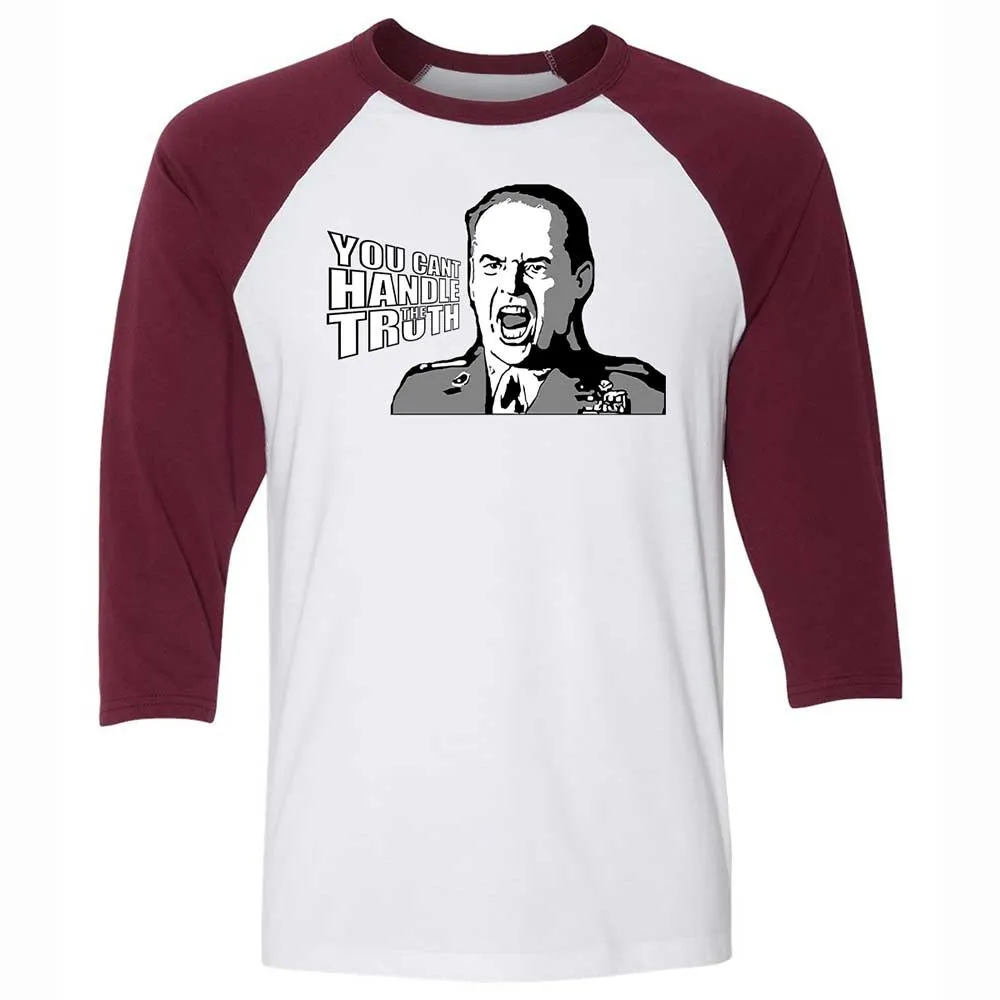 Unisex 3/4 Baseball Tee - MH8LG14V - White/Maroon - 7