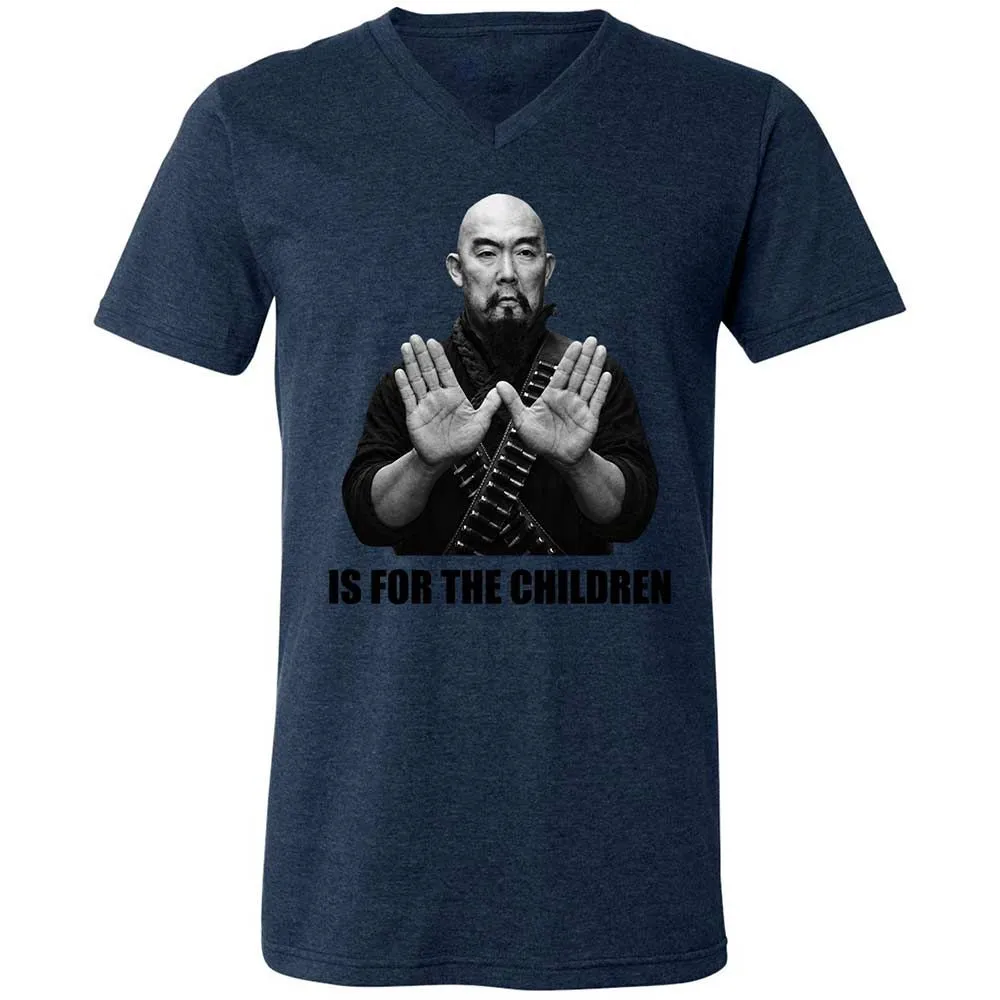 Unisex V-Neck T-Shirt - 3CB48MJ4 - Heather Navy - 13