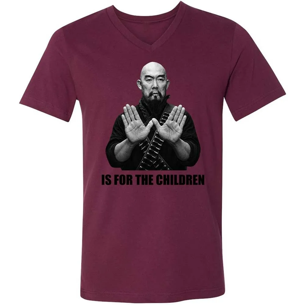 Unisex V-Neck T-Shirt - 3CB48MJ4 - Maroon - 14