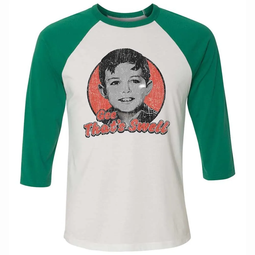 Unisex 3/4 Baseball Tee - GR6WSXSQ - White/Kelly - 6