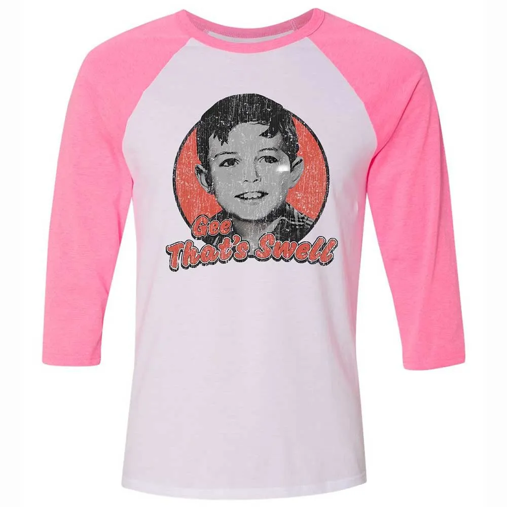 Unisex 3/4 Baseball Tee - GR6WSXSQ - White/Neon Pink - 12