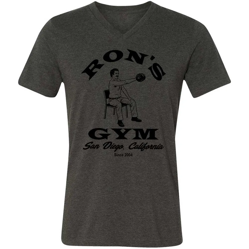 Unisex V-Neck T-Shirt - FQL6P728 - Dark Grey Heather - 8