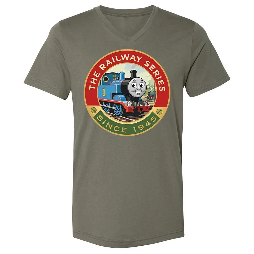 Unisex V-Neck T-Shirt - XJKM4V6F - Military Green - 15