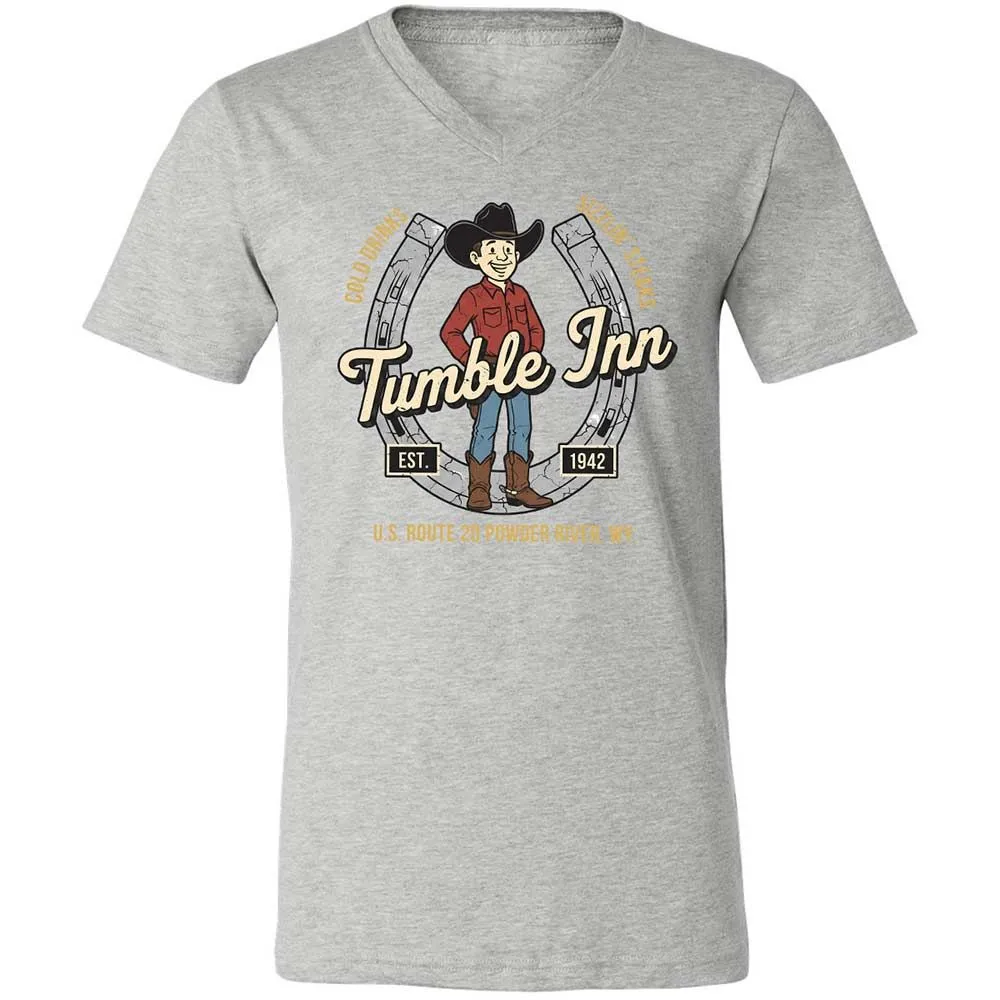 Unisex V-Neck T-Shirt - 65EF5G7D - Athletic Heather - 2
