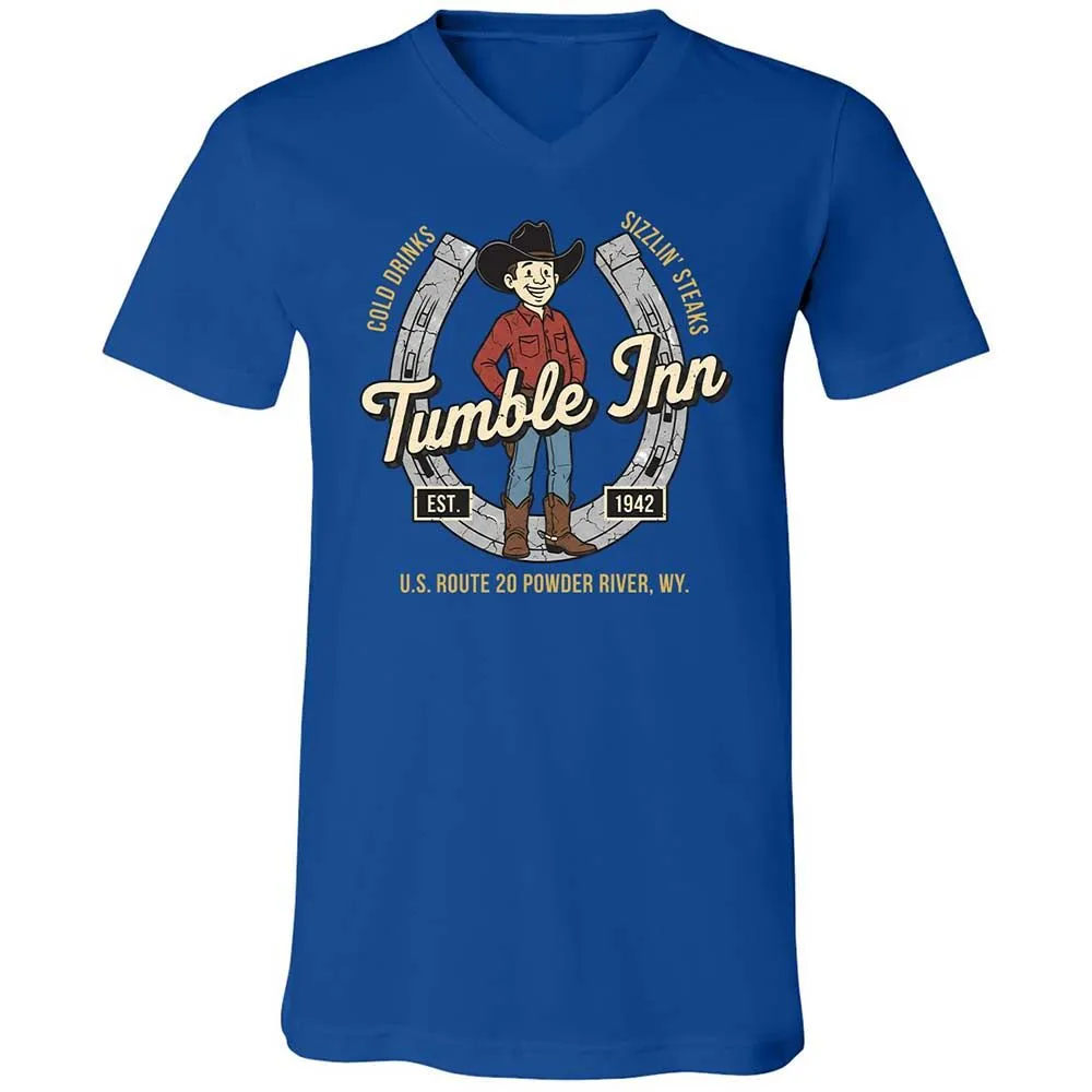 Unisex V-Neck T-Shirt - 65EF5G7D - True Royal - 3