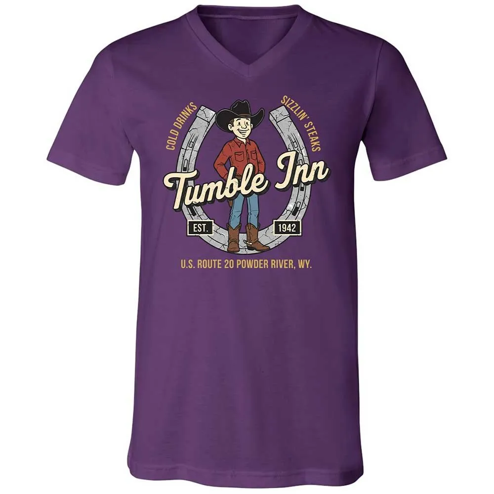 Unisex V-Neck T-Shirt - 65EF5G7D - Team Purple - 10