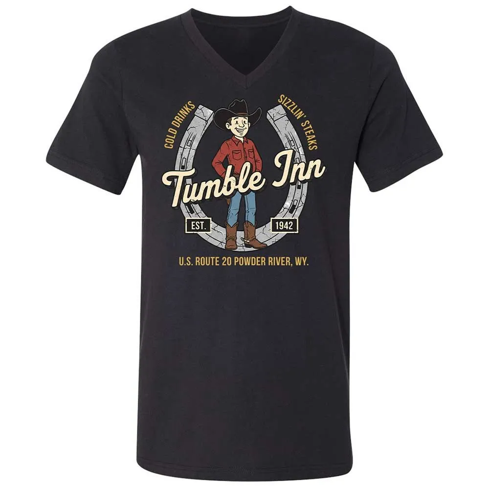 Unisex V-Neck T-Shirt - 65EF5G7D - Black - 11