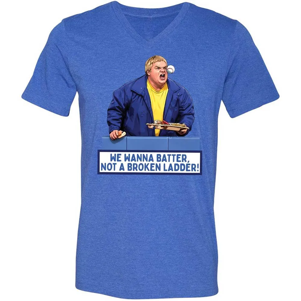 Unisex V-Neck T-Shirt - TU2NT2KB - Heather True Royal - 4