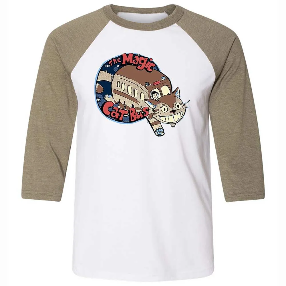 The Magic Catbus - White/Heather Olive - 4