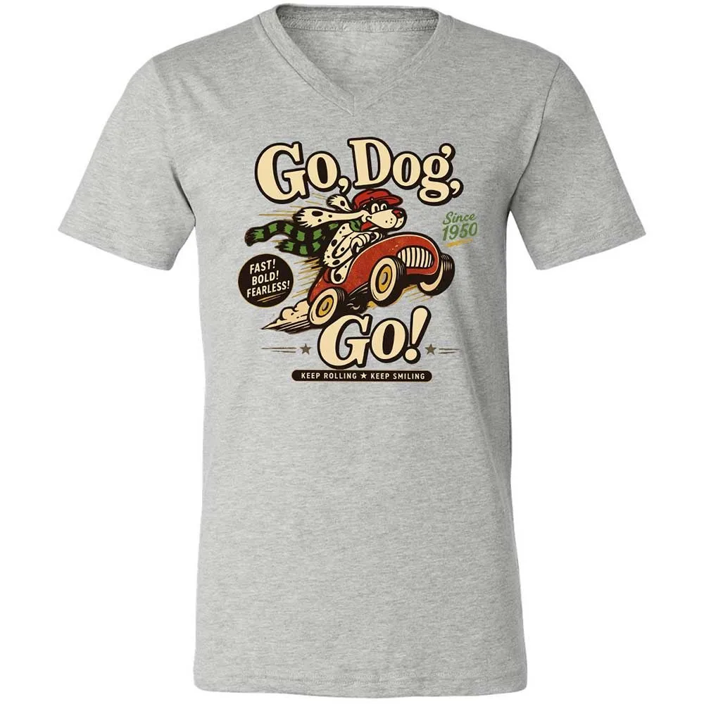 Unisex V-Neck T-Shirt - L5GDX3KP - Athletic Heather - 2
