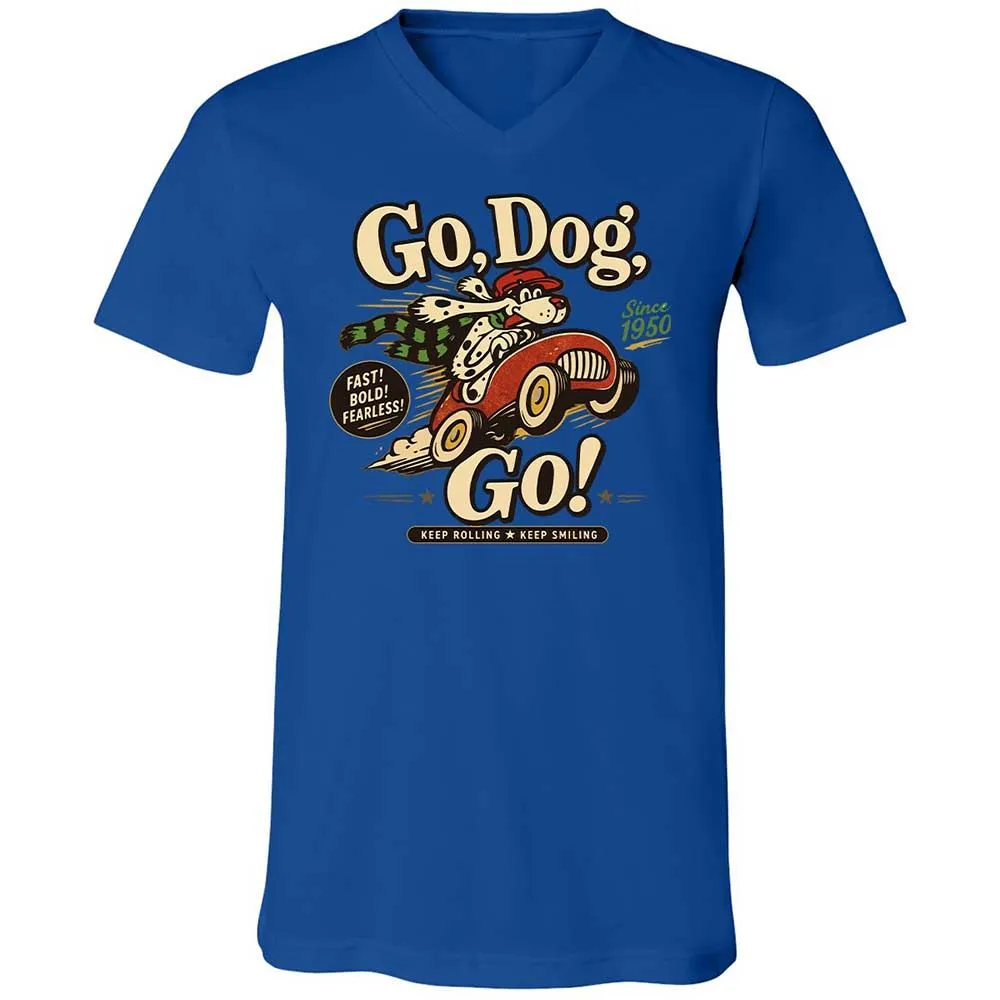 Unisex V-Neck T-Shirt - L5GDX3KP - True Royal - 3