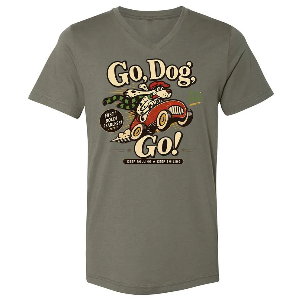 Unisex V-Neck T-Shirt - L5GDX3KP - Military Green - 15