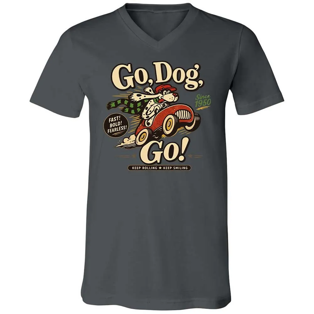 Unisex V-Neck T-Shirt - L5GDX3KP - Asphalt - 16