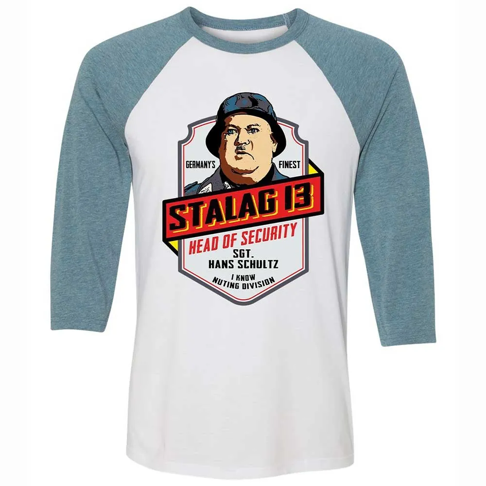 Unisex 3/4 Baseball Tee - 2MKHQLFV - White/Denim - 3