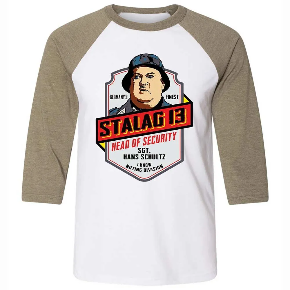 Unisex 3/4 Baseball Tee - 2MKHQLFV - White/Heather Olive - 4