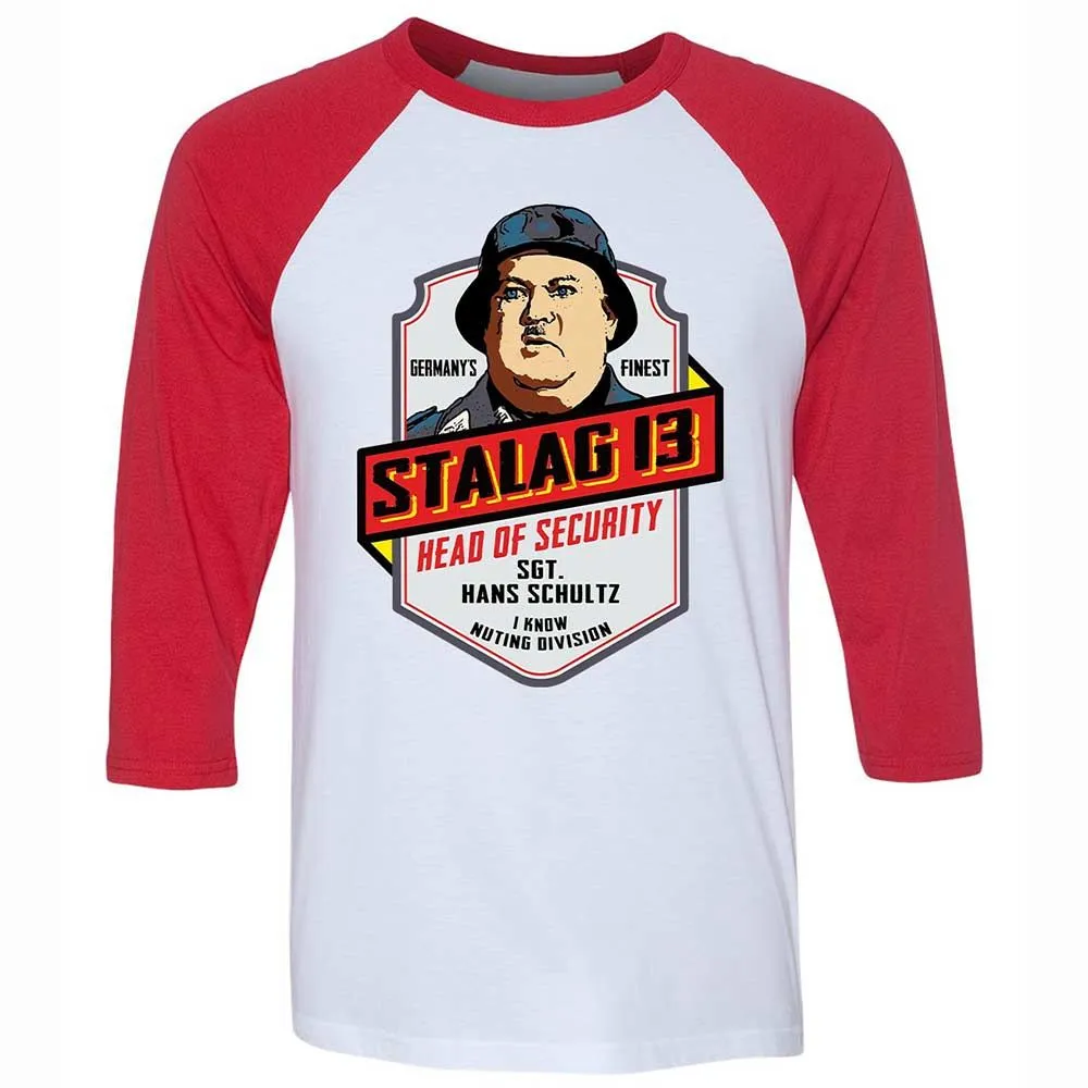 Unisex 3/4 Baseball Tee - 2MKHQLFV - White/Red - 9