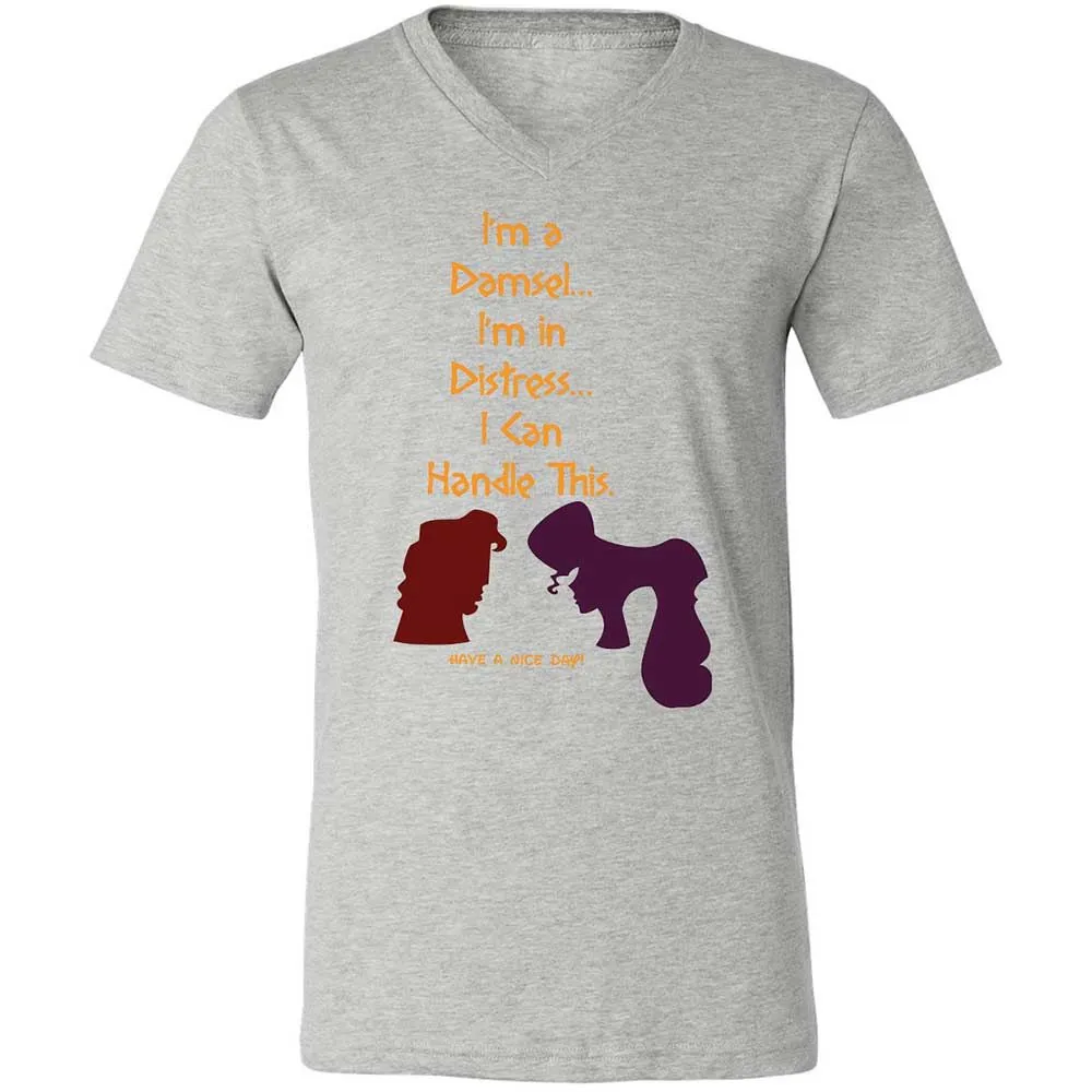 Unisex V-Neck T-Shirt - 1HN9TB3K - Athletic Heather - 2