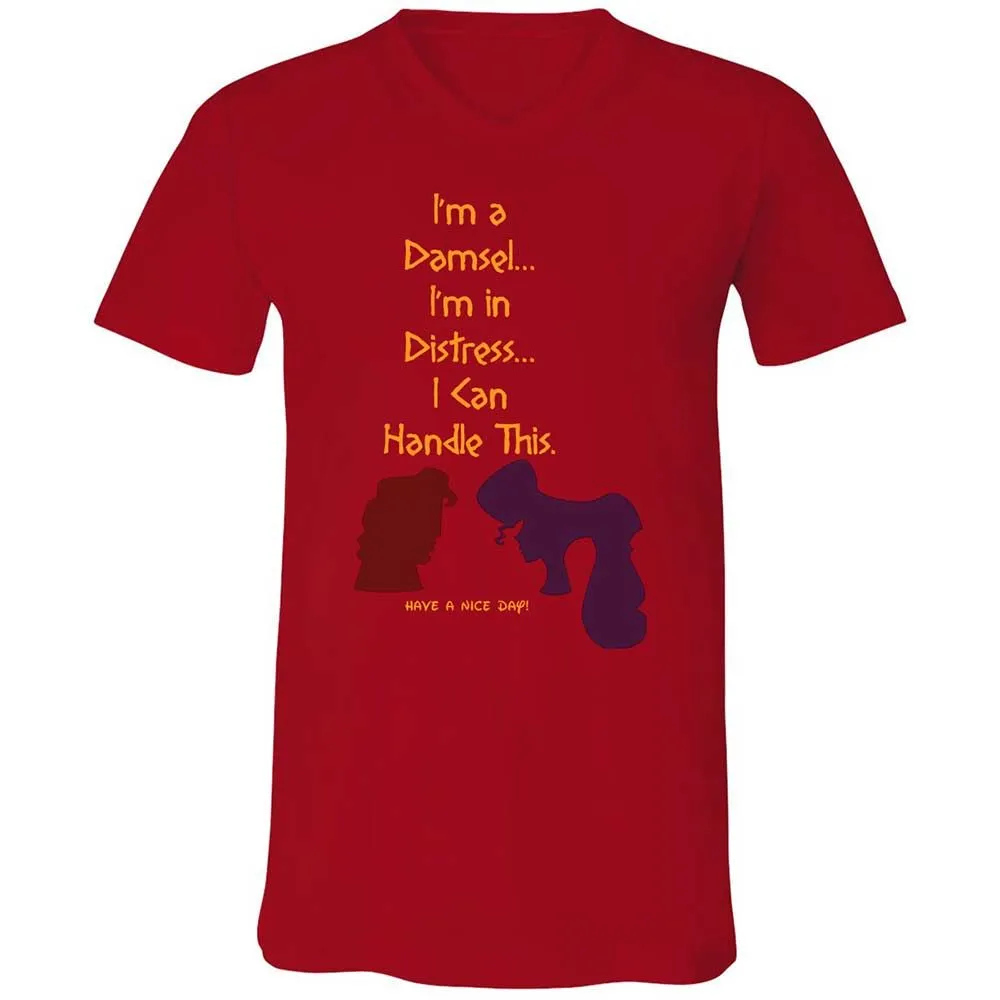 Unisex V-Neck T-Shirt - 1HN9TB3K - Red - 5