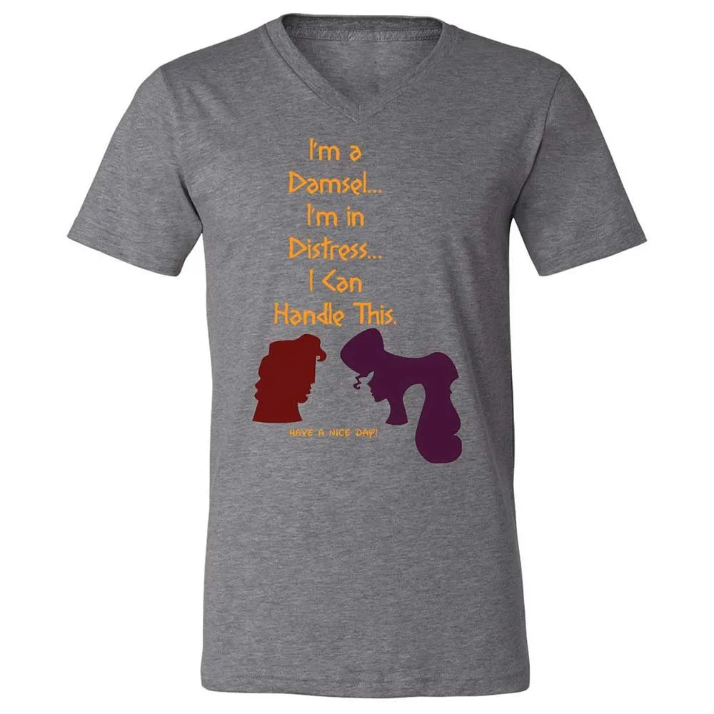 Unisex V-Neck T-Shirt - 1HN9TB3K - Deep Heather - 9