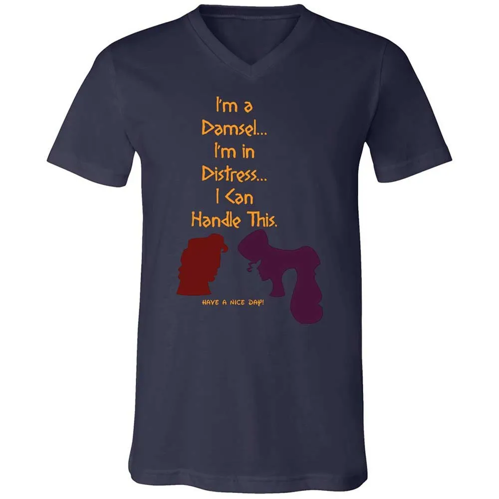 Unisex V-Neck T-Shirt - 1HN9TB3K - Navy - 12
