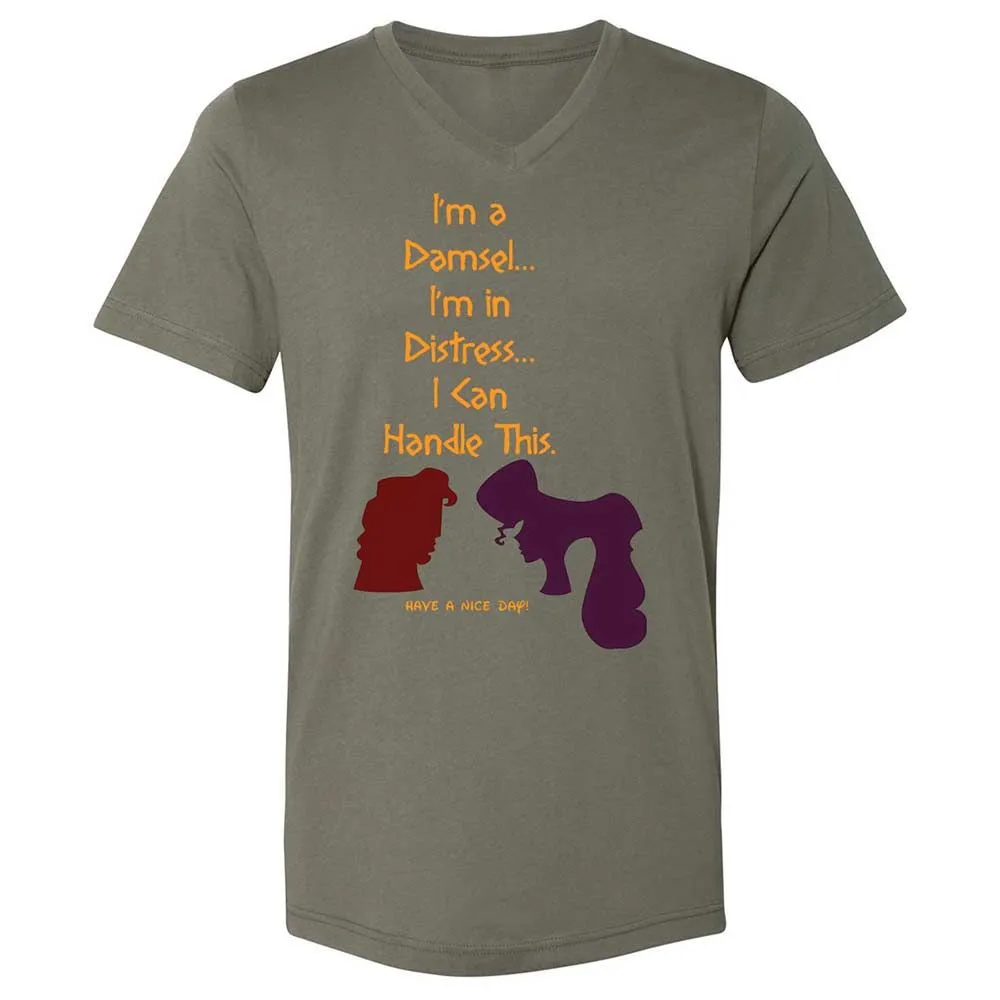 Unisex V-Neck T-Shirt - 1HN9TB3K - Military Green - 15