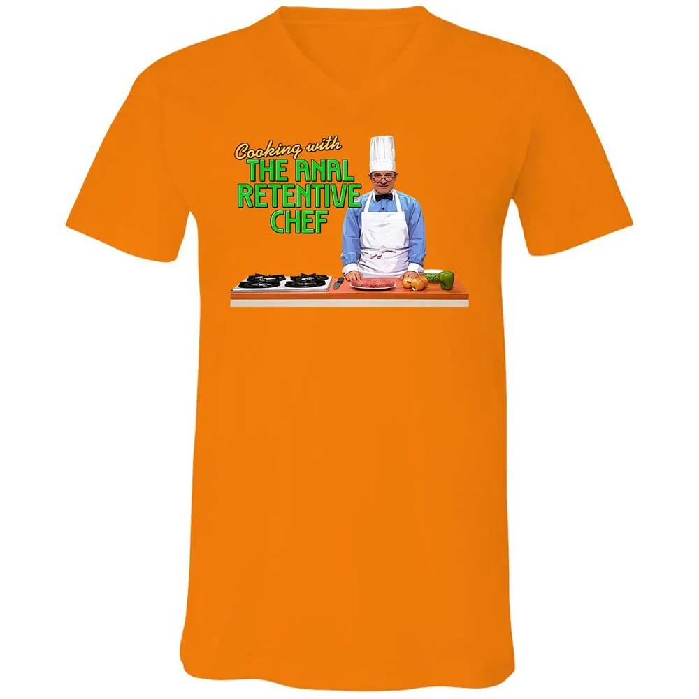 Unisex V-Neck T-Shirt - M6QQ6ZHC - Orange - 7