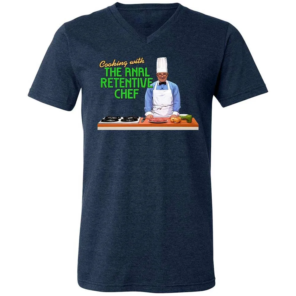 Unisex V-Neck T-Shirt - M6QQ6ZHC - Heather Navy - 13