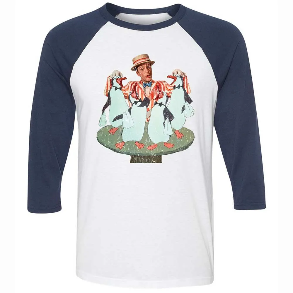 Unisex 3/4 Baseball Tee - R6H2YD4N - White/Navy - 8