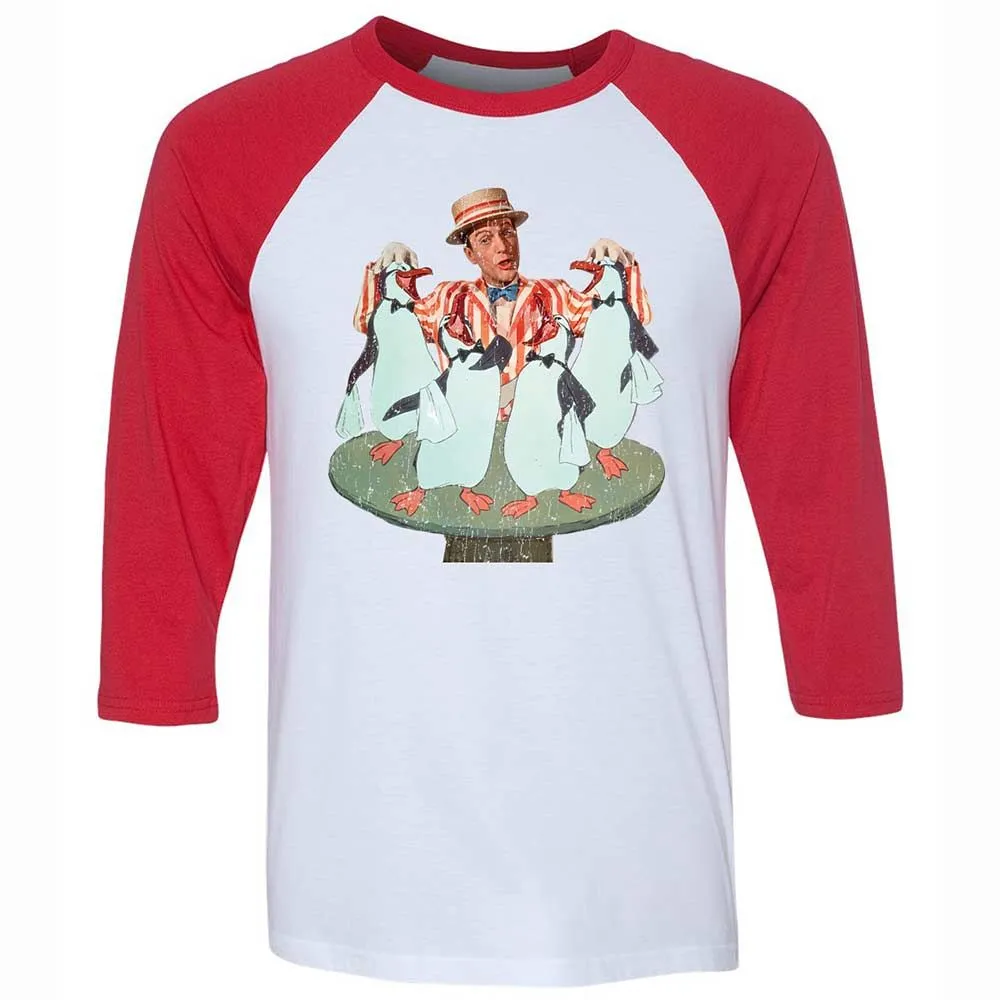 Unisex 3/4 Baseball Tee - R6H2YD4N - White/Red - 9