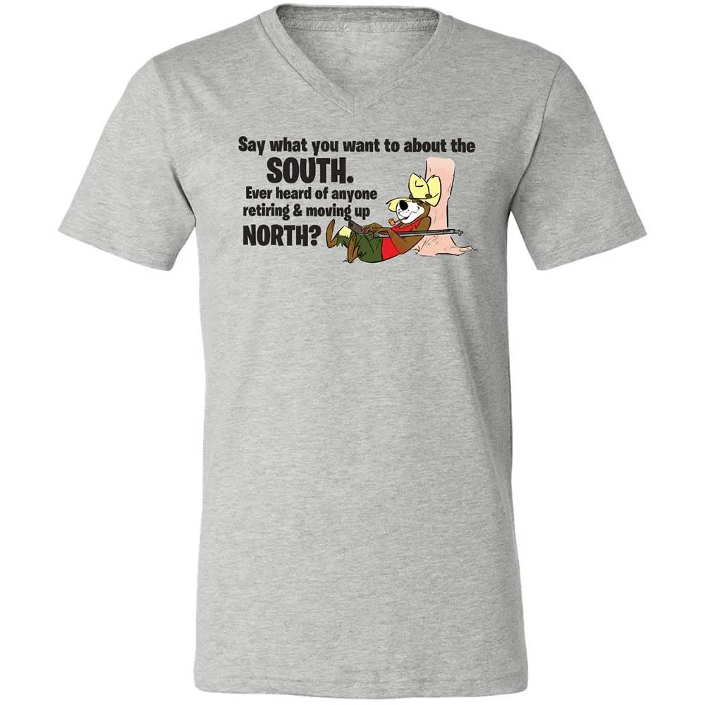 Unisex V-Neck T-Shirt - Q2PQ94JK - Athletic Heather - 2