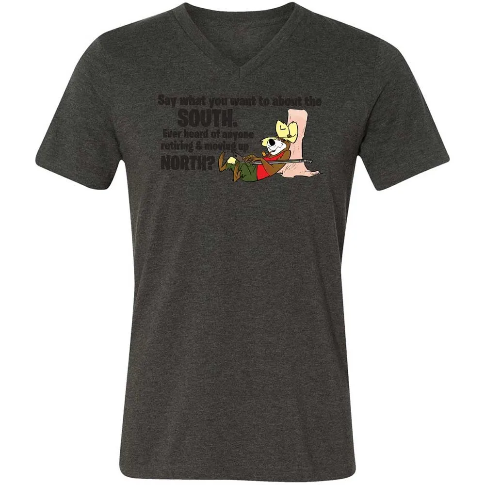 Unisex V-Neck T-Shirt - Q2PQ94JK - Dark Grey Heather - 8