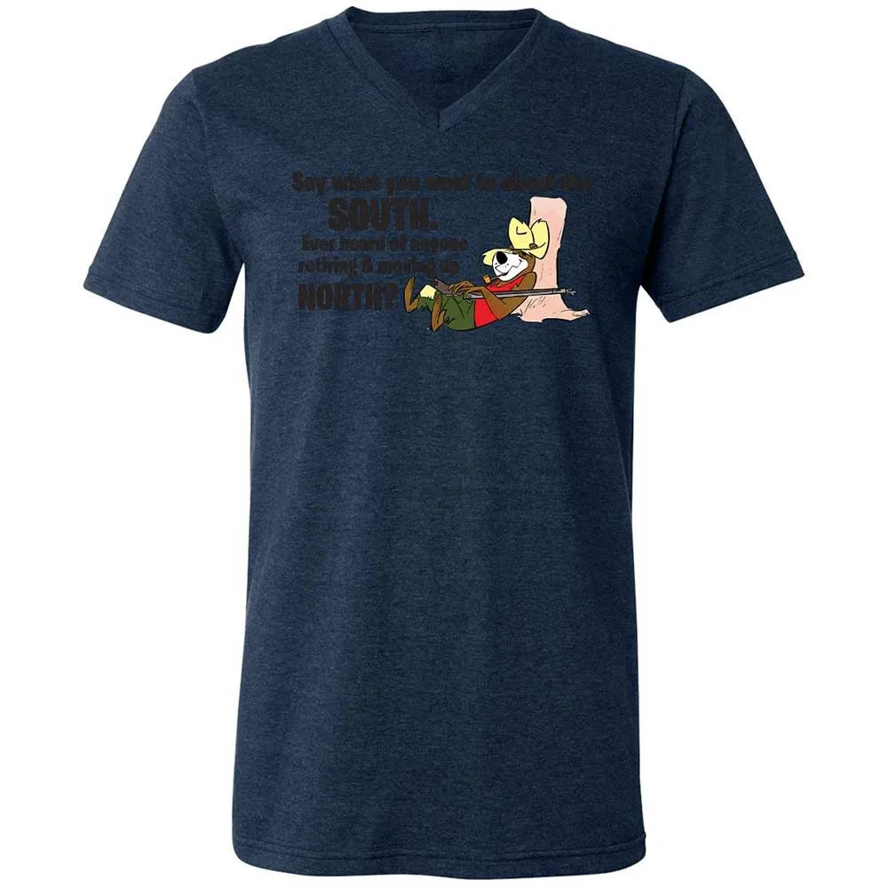 Unisex V-Neck T-Shirt - Q2PQ94JK - Heather Navy - 13