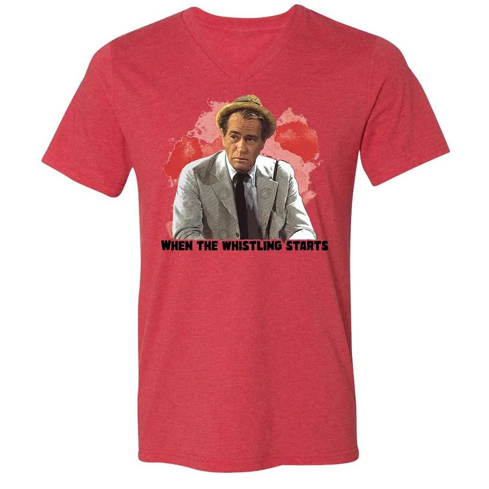 Unisex V-Neck T-Shirt - SKZ93UKW - Heather Red - 6