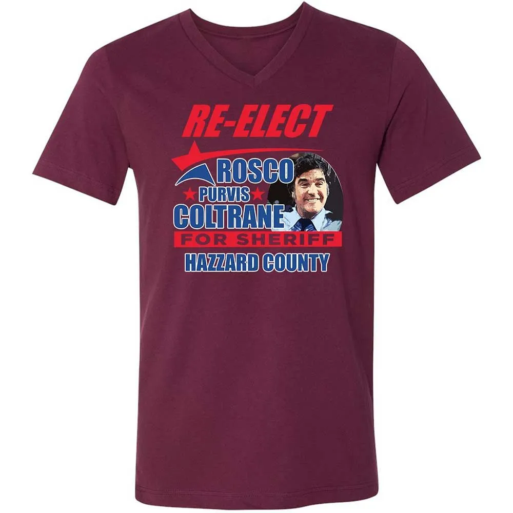 Unisex V-Neck T-Shirt - AMGQ7VWM - Maroon - 14