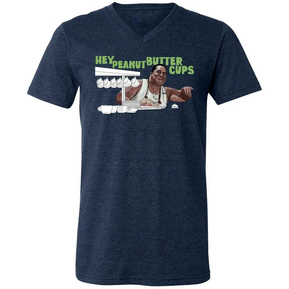Unisex V-Neck T-Shirt - HWVL5234 - Heather Navy - 13
