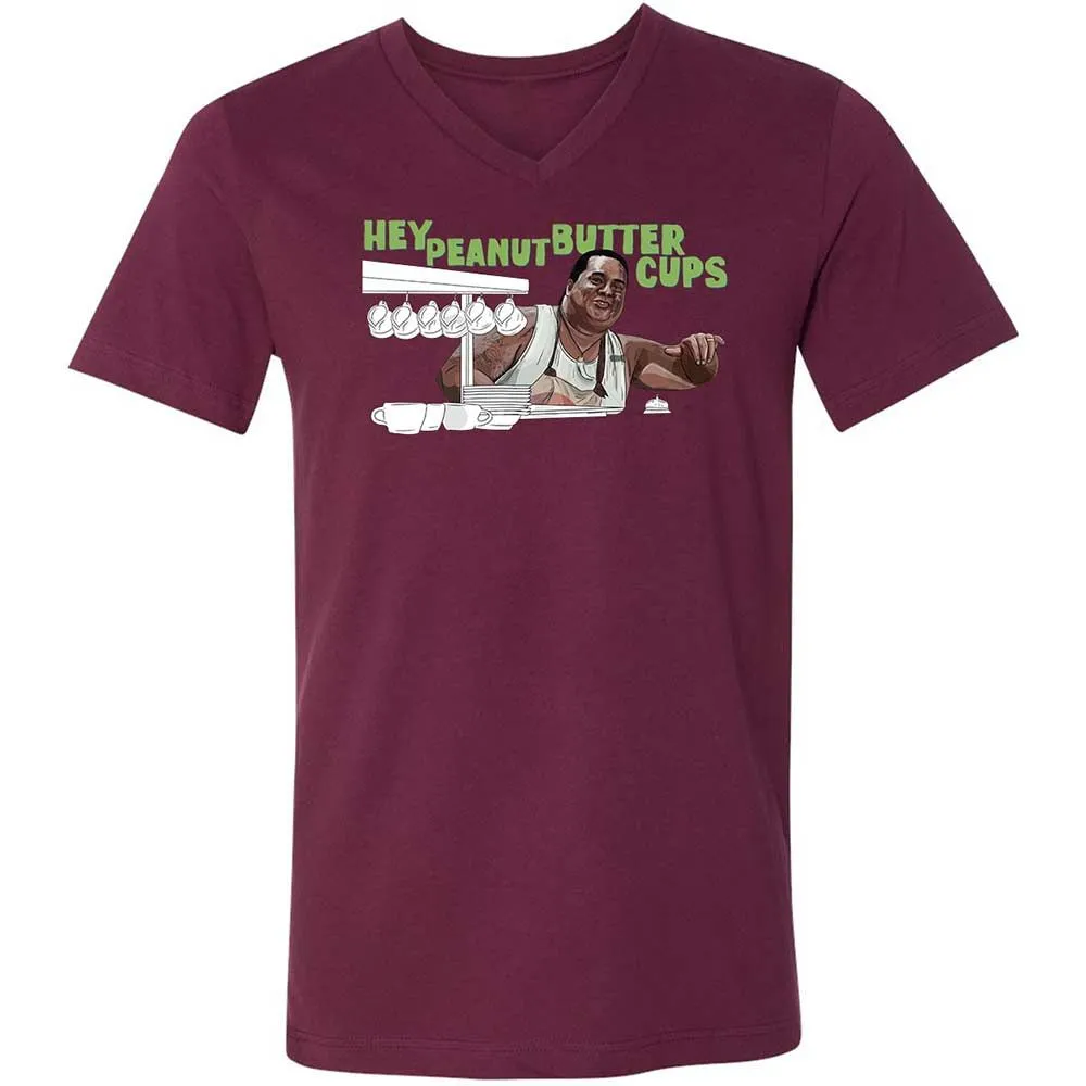 Unisex V-Neck T-Shirt - HWVL5234 - Maroon - 14
