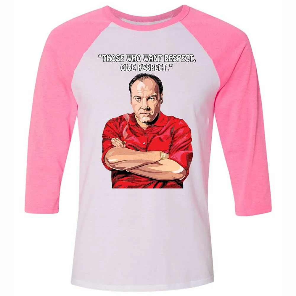 Unisex 3/4 Baseball Tee - KBFZCGJF - White/Neon Pink - 12