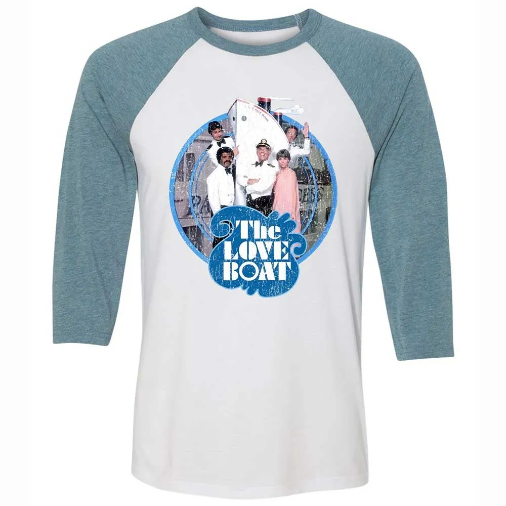 Unisex 3/4 Baseball Tee - 5G2VY8KX - White/Denim - 3