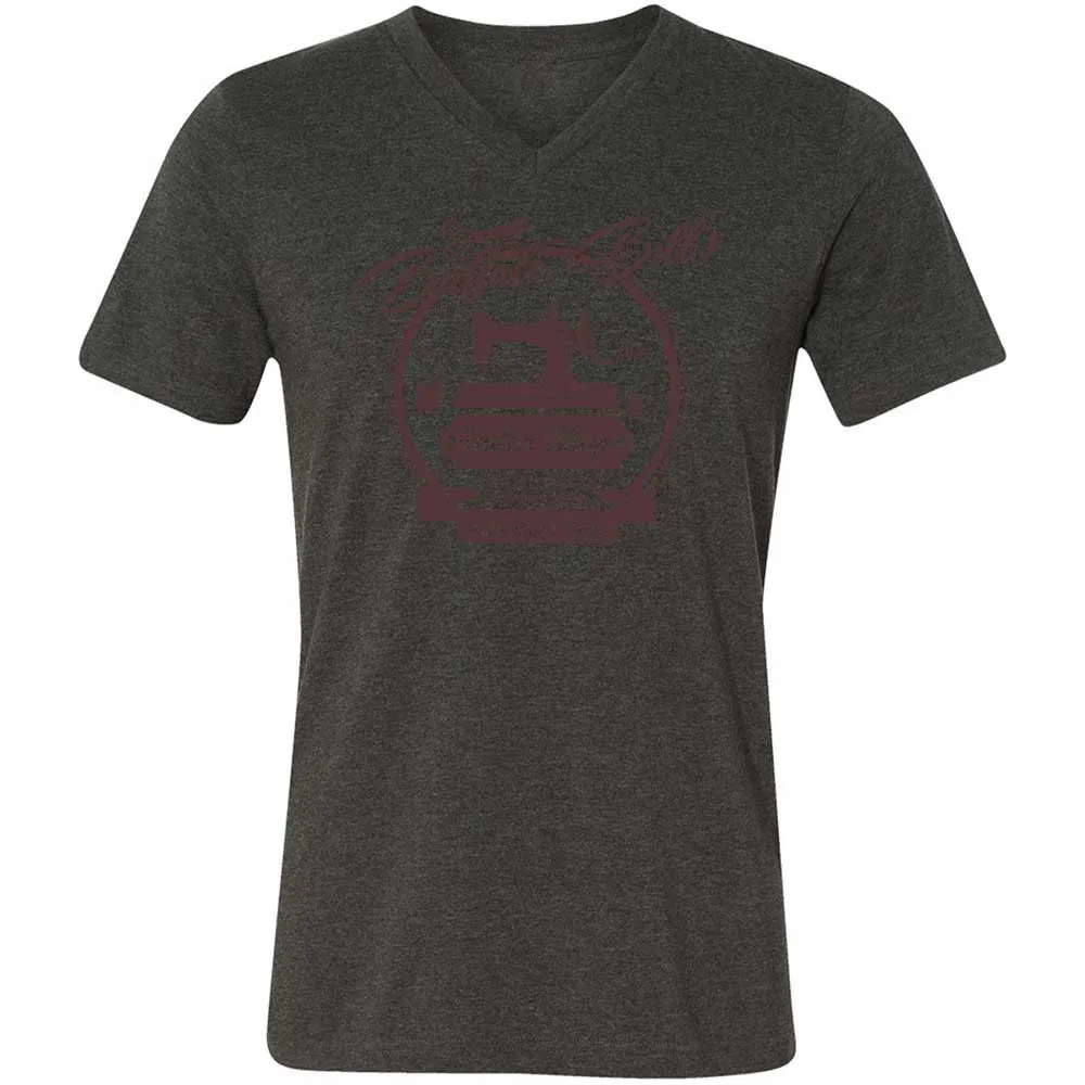 Unisex V-Neck T-Shirt - 7J74FXUU - Dark Grey Heather - 8